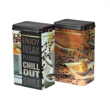 500 g Kaffee-/Tee- Aromaverschlussdose mit Kunststoffdeckel